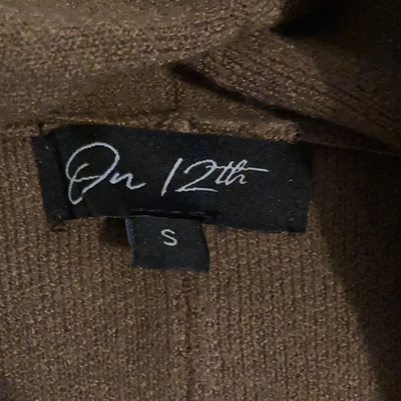 Brown long cardigan with pockets - Picture 3 of 3
